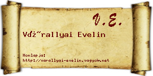 Várallyai Evelin névjegykártya